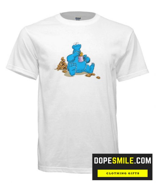 Vintage Cookie Monster Eating Cookies cool  T-Shirt