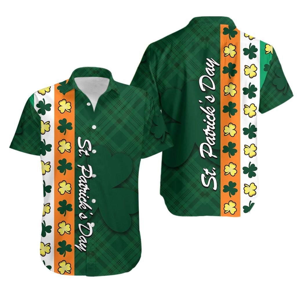 Patricks Day Ireland Flag Hawaii Shirt Shamrock Ha54605