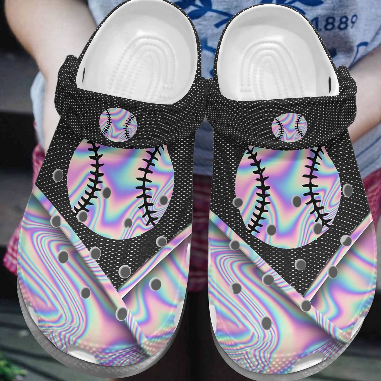 Softball Personalized Clog, Custom Name, Text, Color, Number Fashion Style For Women, Men, Kid, Print 3D Hologram