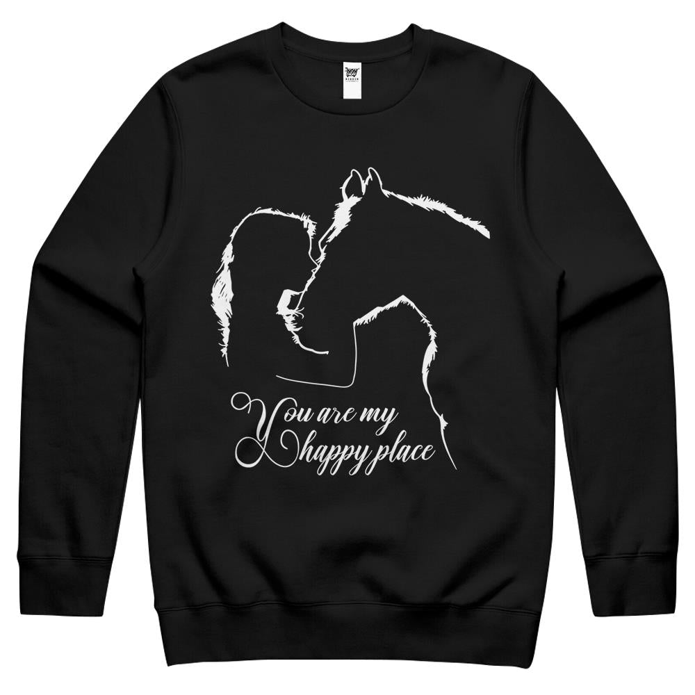 You Are My Happy Place Gift Horse Lovers Crewneck Sweatshirt