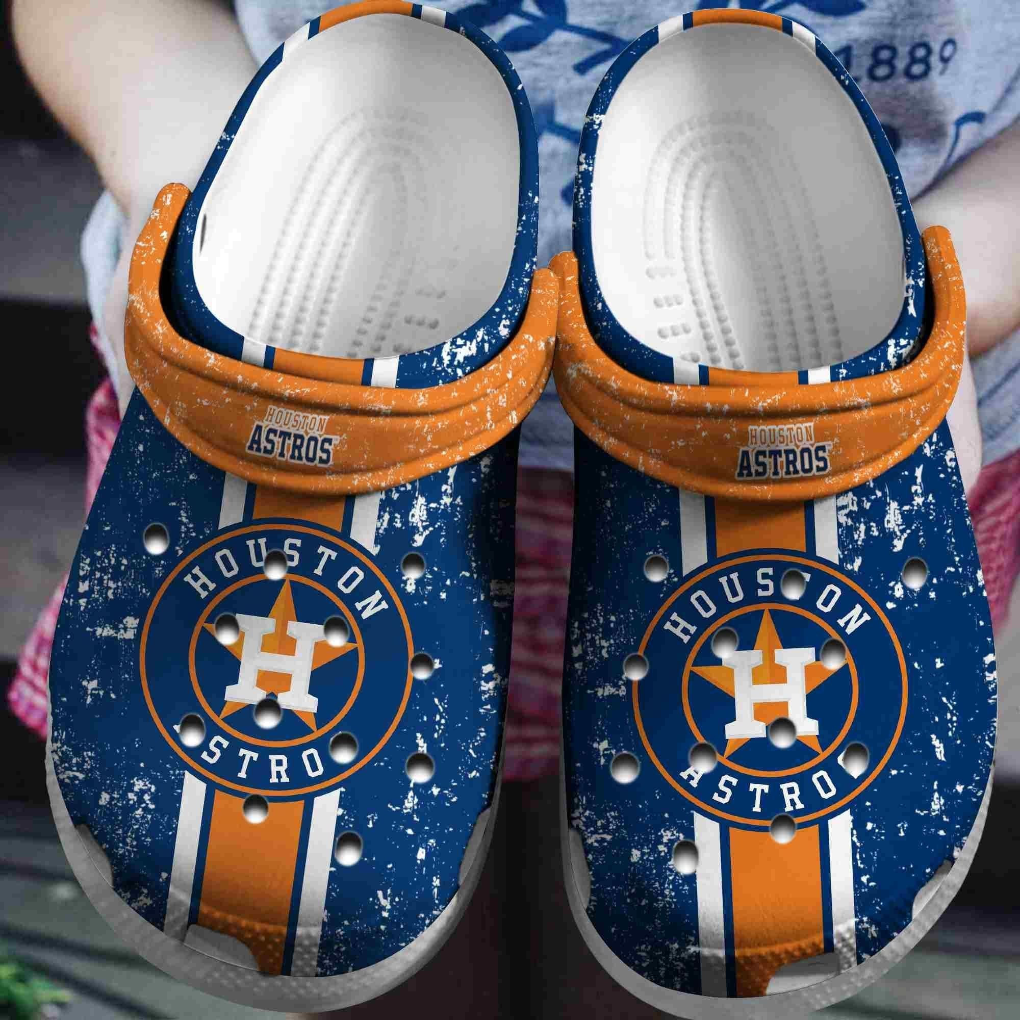 Houston Astros Crocss Crocband Comfortable Shoes Clogs For Men Women