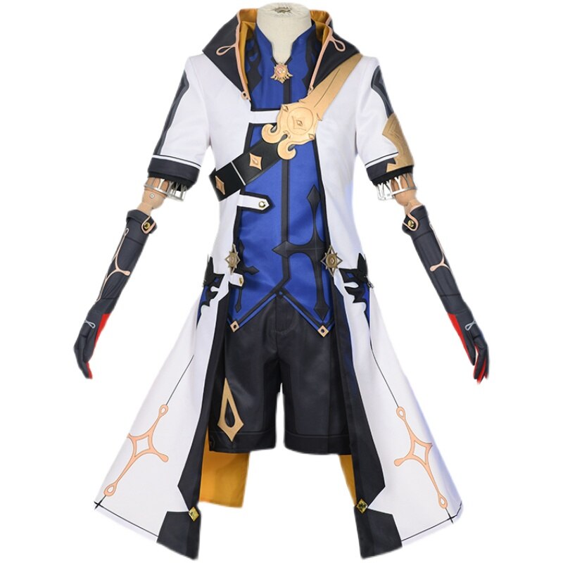 Anime Genshin Impact Costume Albedo Cosplay Halloween Party Game Clothes Wig Shoes Jacket Suit alx