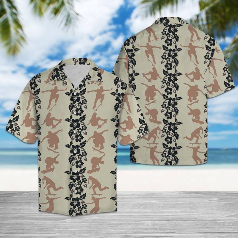 Skateboard Pattern Hawaiian Shirt Ha106976