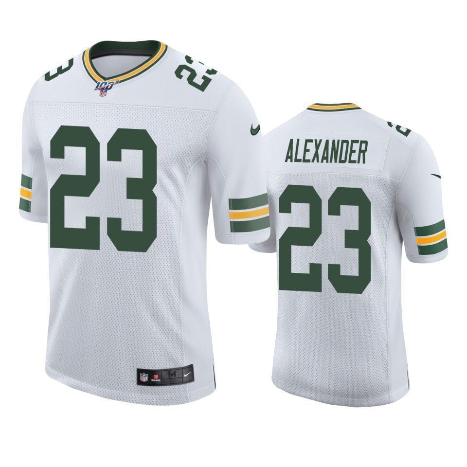 Green Bay Packers Jaire Alexander White 100Th Season Vapor Limited 3D Jersey