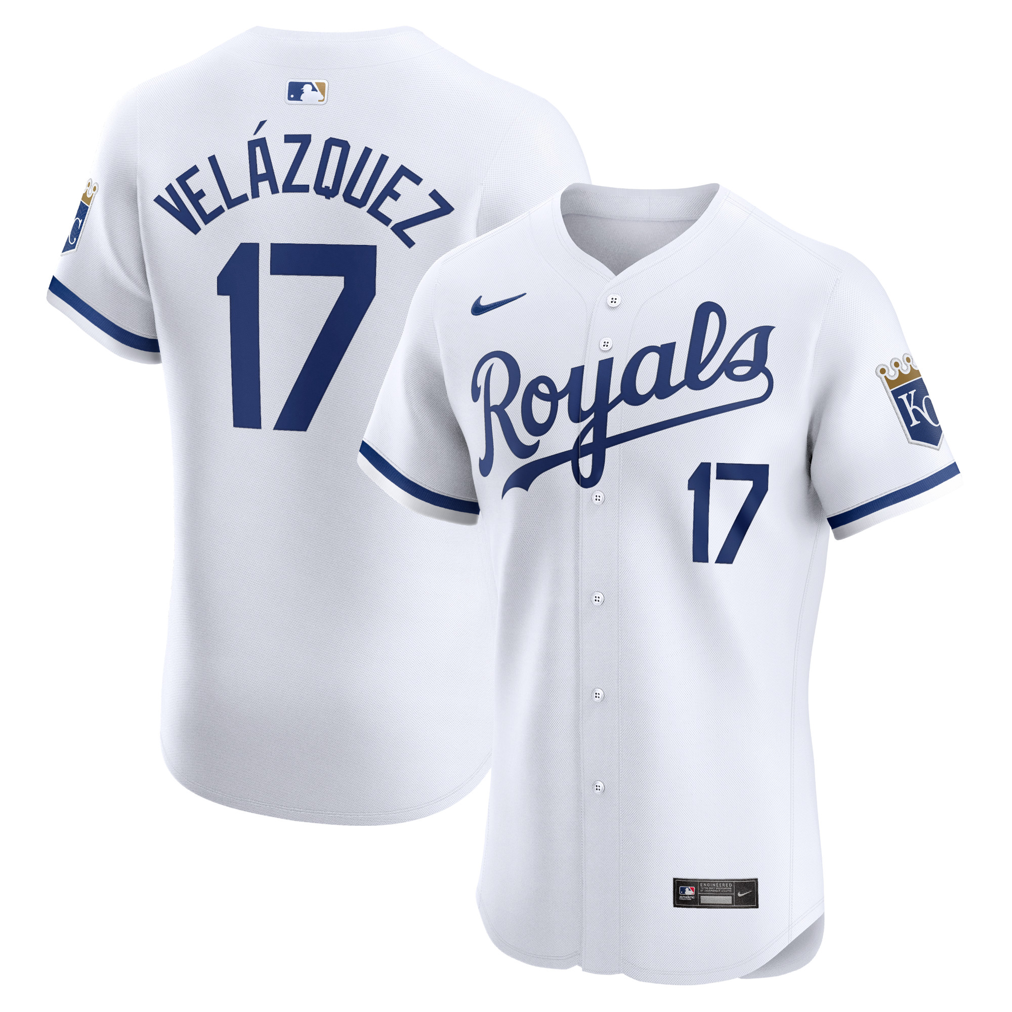 Nelson Velazquez Kansas City Royals Home Elite Player Jersey – White