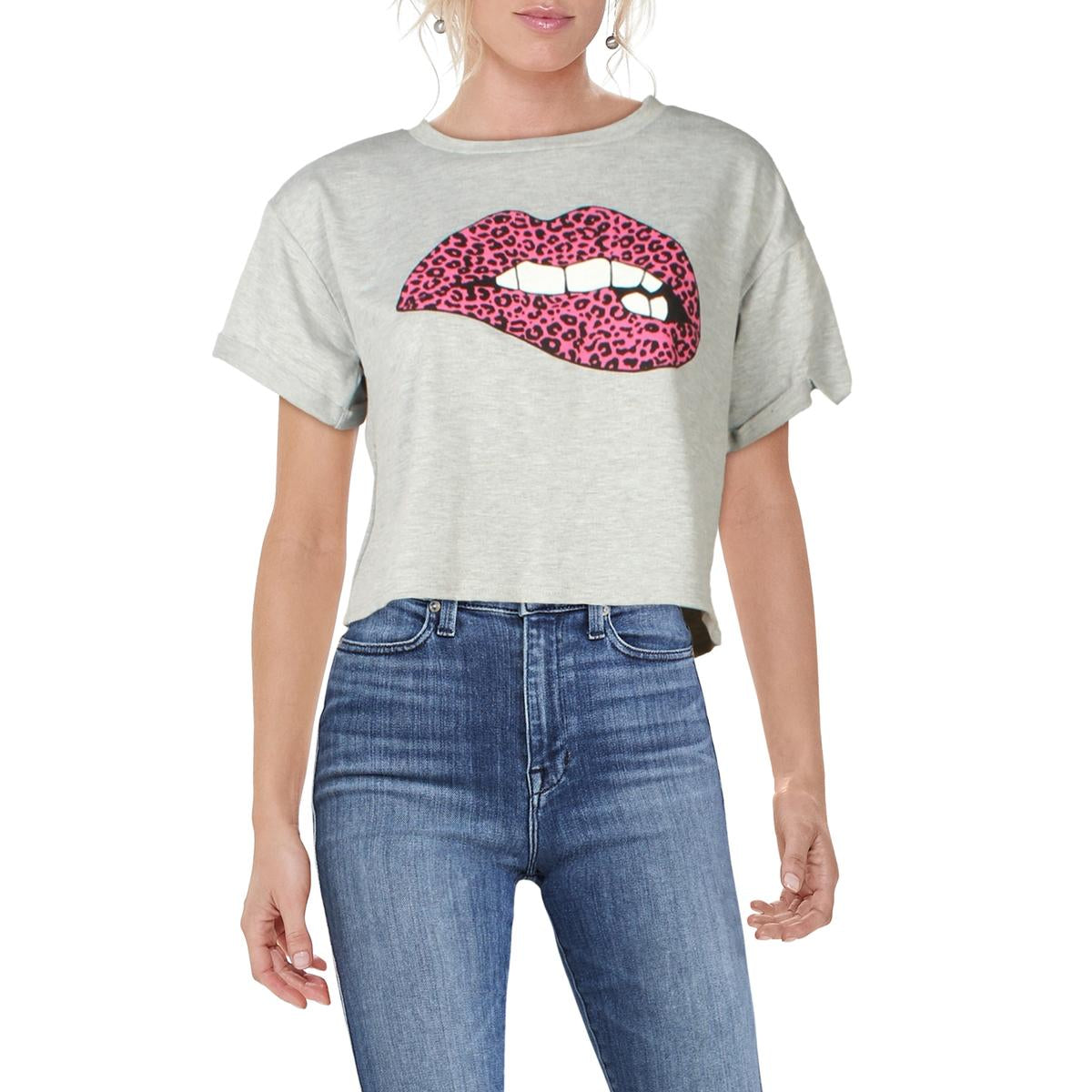 Womens Graphic Leopard Print T-Shirt