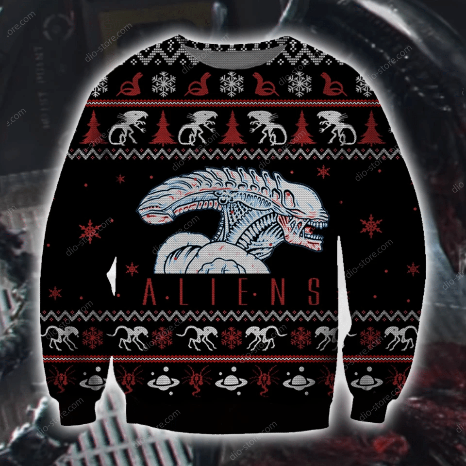 Alien Knitting Pattern 3D Print Ugly Sweater