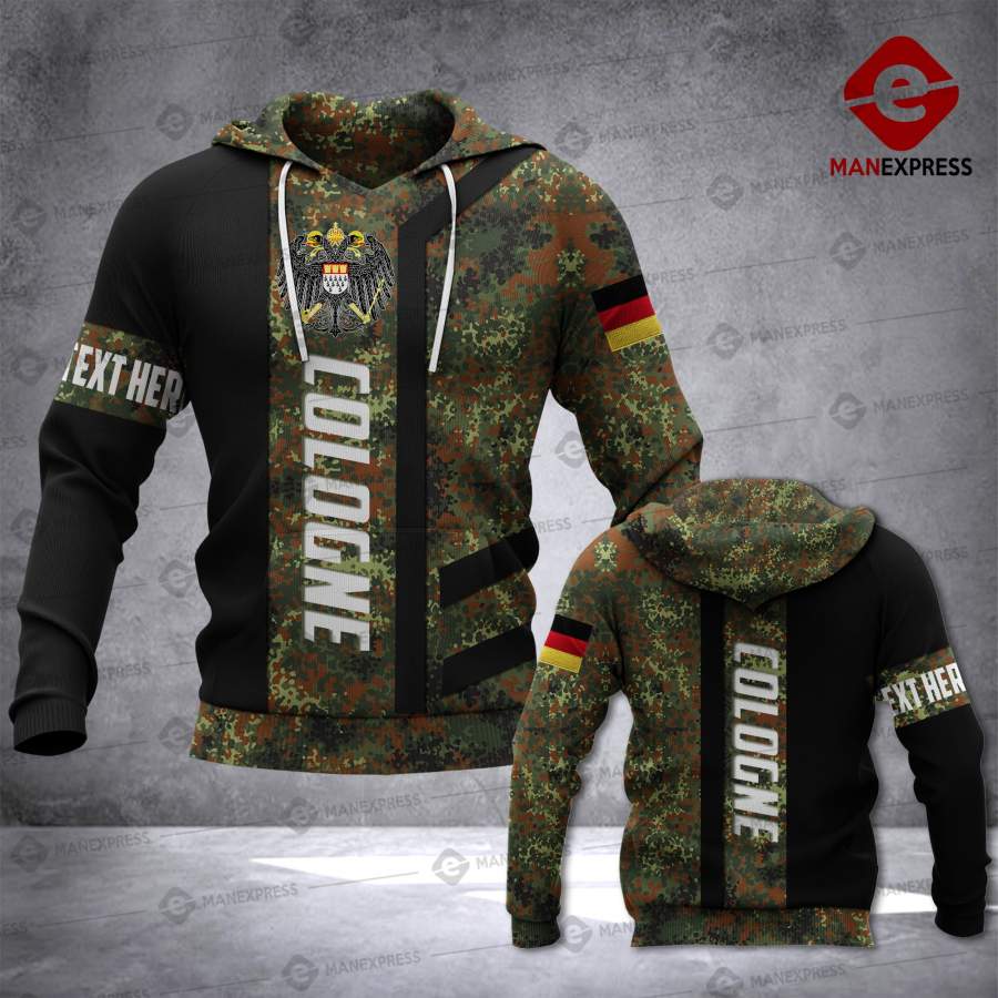 COLOGNE CAMOUFLAGE CUSTOMIZED 3D HOODIE