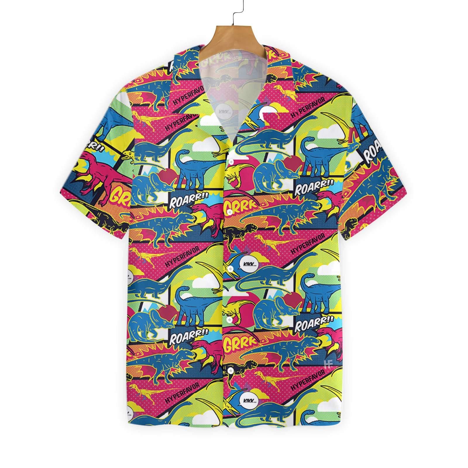 Comic Dinosaur 2610 Hawaii Shirt Ha61332