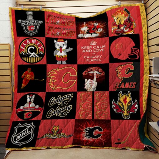 Calgary Flames Blanket Quilt B93