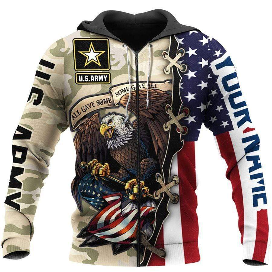 US Army Eagle All Gave Some Hoodie 3D All Over Print – Zeleton Store