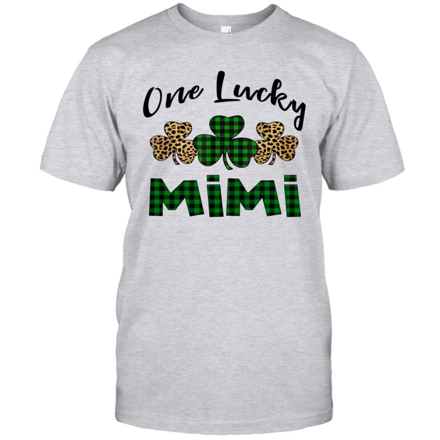 Funny One Lucky Mimi Leopard Plaid St Patrick’s Day Gift Shirt