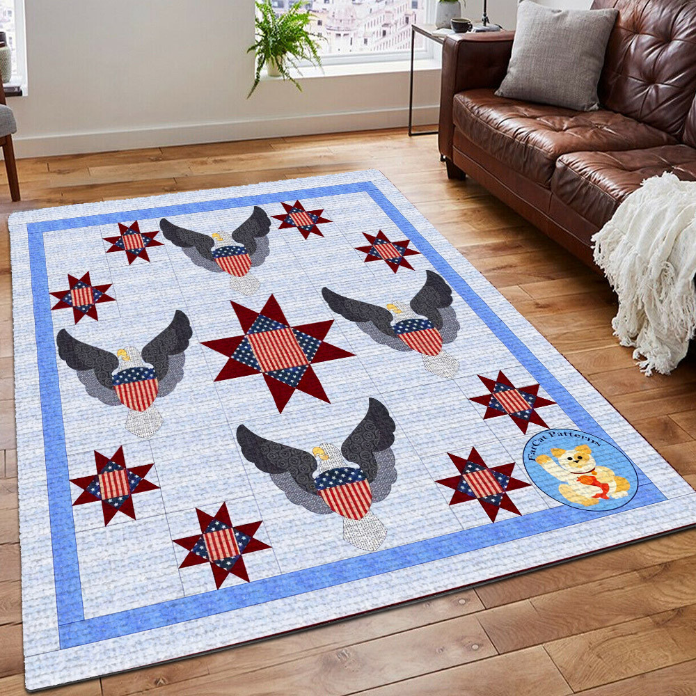 American Printing Floor Mat Carpet, American Valor Rug, Gifts For American