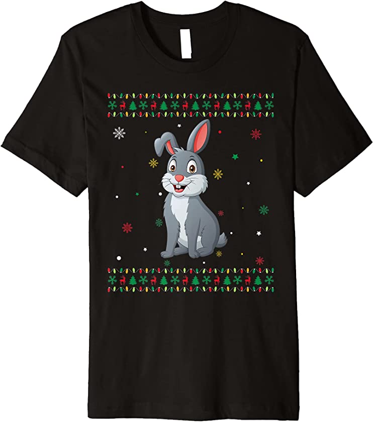 Matching Outfits For Holiday Party Rabbit Ugly Christmas Premium T-Shirt