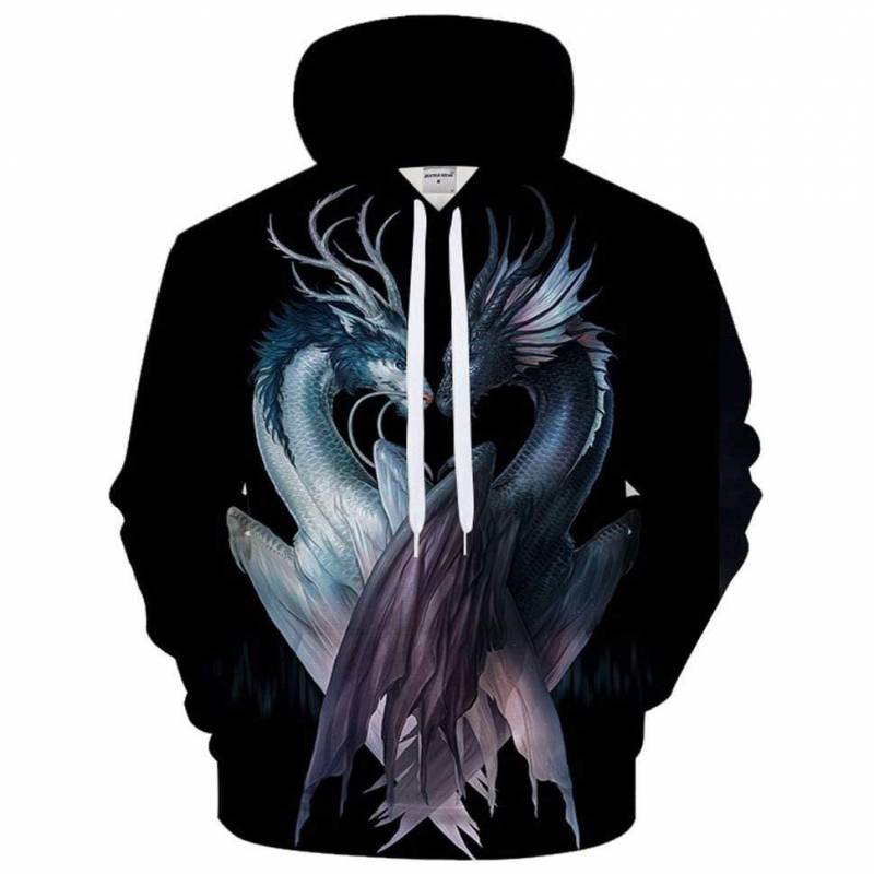 Yin and Yang Dragon Hoodie