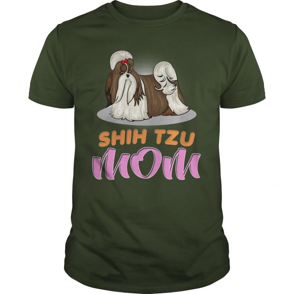 Shih Tzu Dogs Puppy Mom Guys Tee 857382569