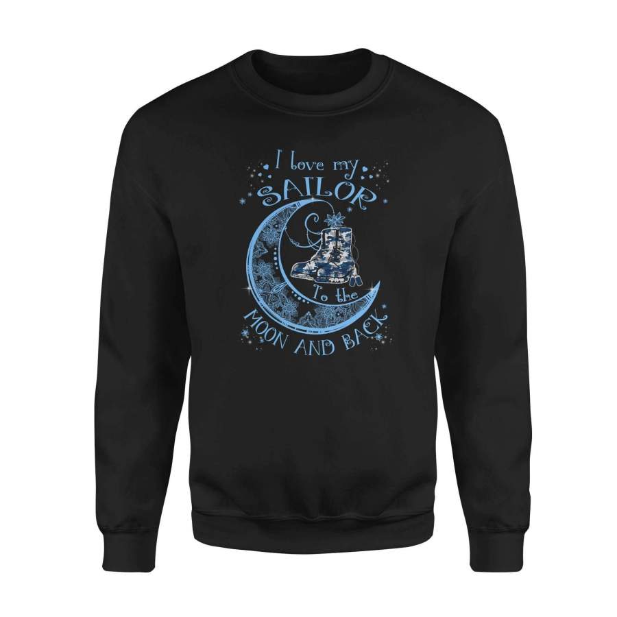 Navy – I love my Sailor to the moon and back Ver 2 – Standard Fleece Sweatshirt