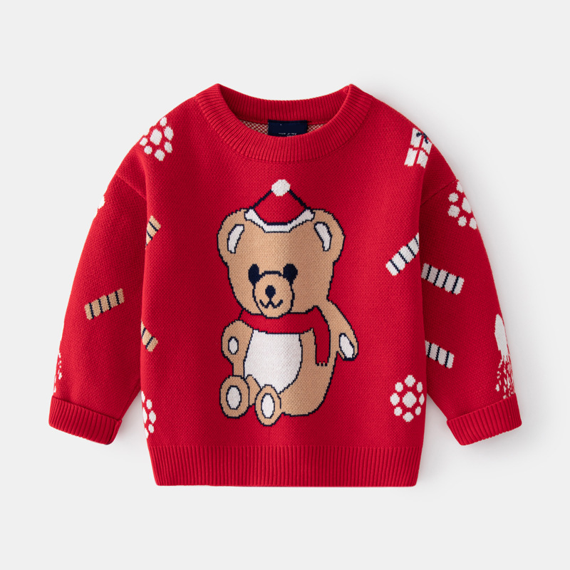 Baby Boys Girls Clothes Winter Spring Autumn Jerseis Pullover Knitted Sweater Christmas Deer Elk Kids Sweatshirts Knitwear Tops alx