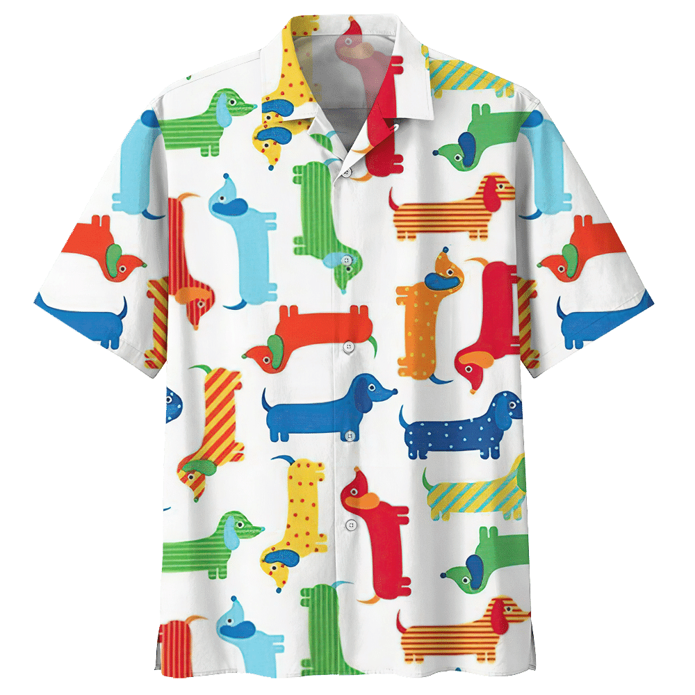 Dachshund White Amazing Design Unisex Hawaii Shirt For Men And Women Ha35204