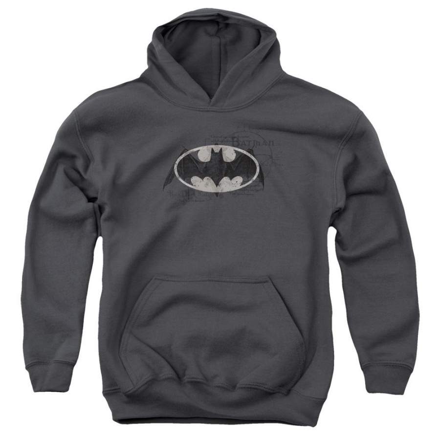 Batman – Arcane Bat Logo Youth Pull Over Hoodie