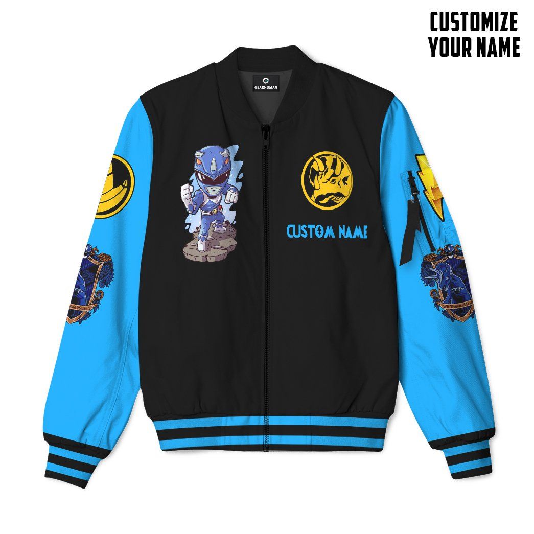 Casespring 3D Mighty Morphin Power Ranger Blue Custom Name Bomber