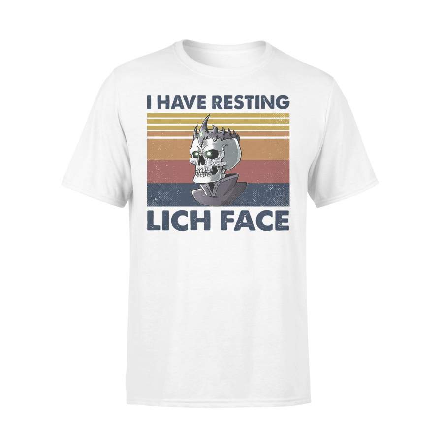 I Have Resting Lich Face Skull Vintage T-shirt