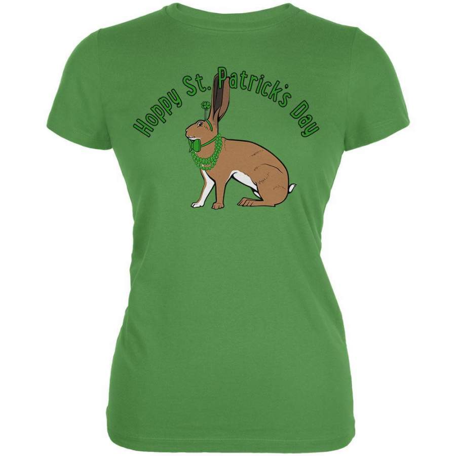 St. Patrick’s Day Irish Hare Rabbit Pun Juniors Soft T Shirt