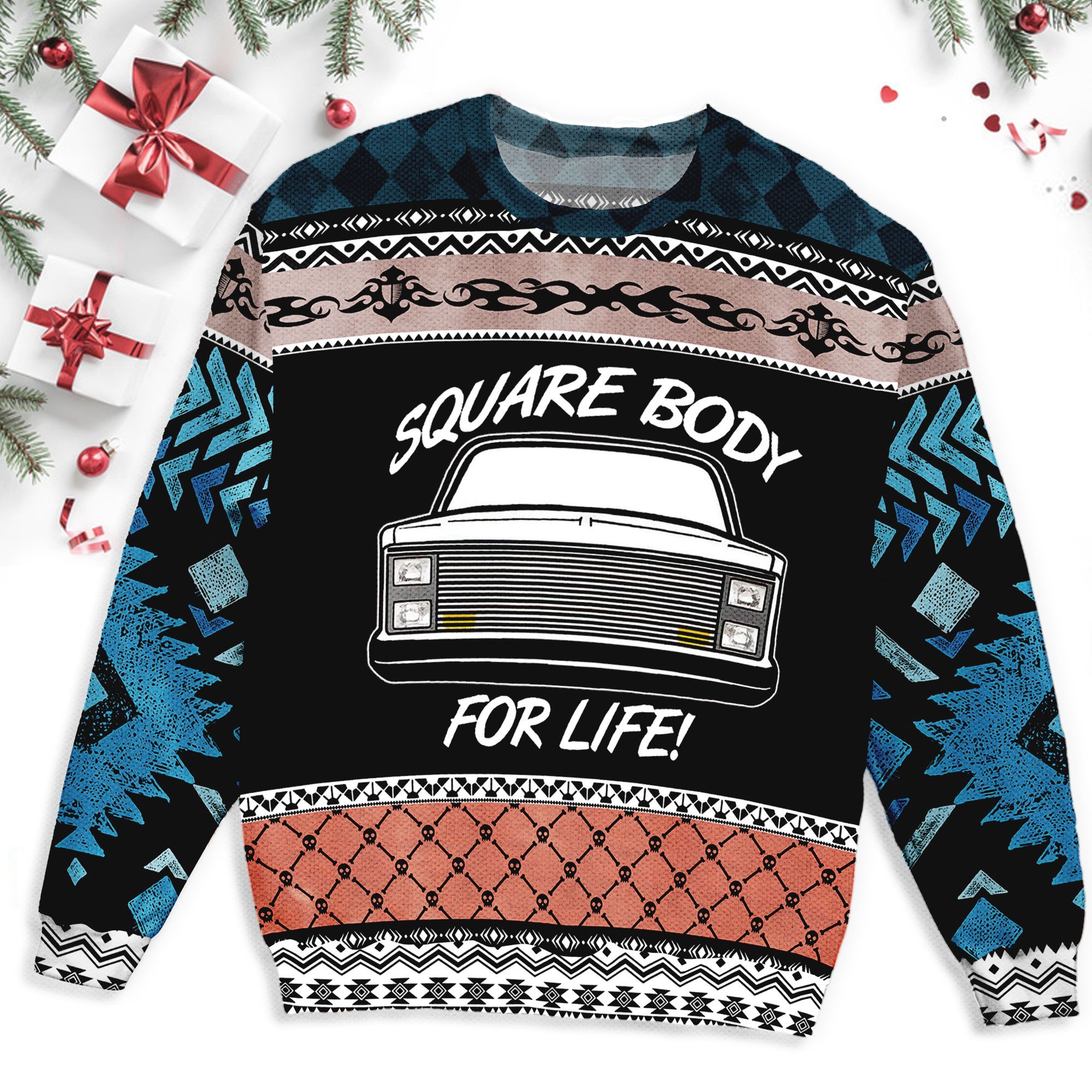 Square Body For Life Ugly Sweater