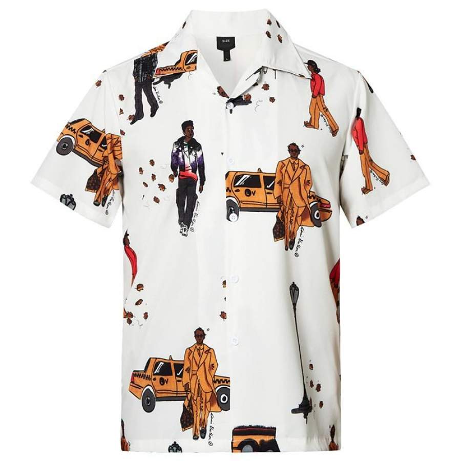 Hawaii Shirts Walking People Printed Ha40573