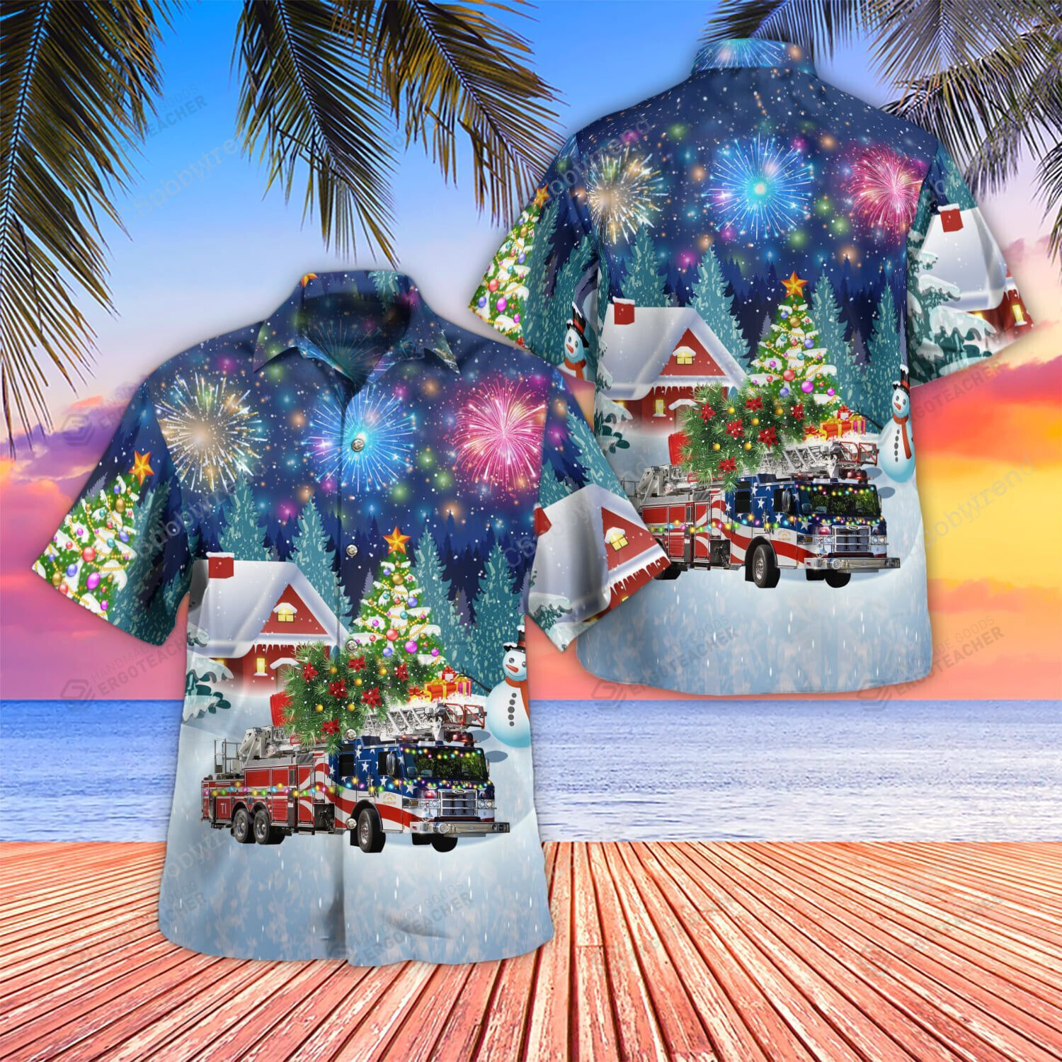 Napa Fire Department Christmas Hawaii Shirts Ha67476