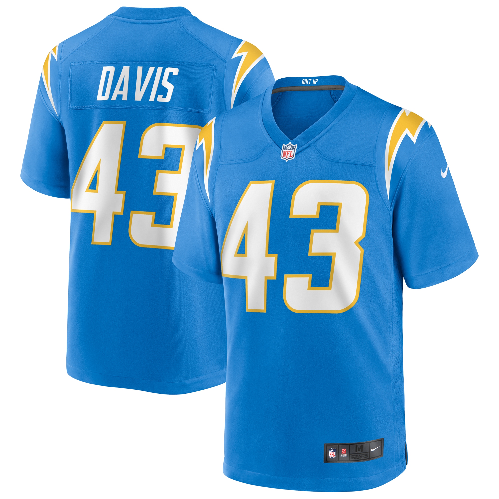 Michael Davis Los Angeles Chargers Game Jersey – Powder Blue