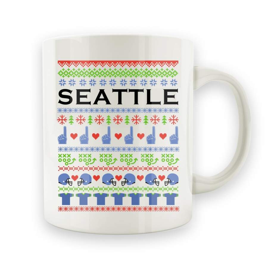 Seattle Ugly Christmas Sweater – 15oz Mug