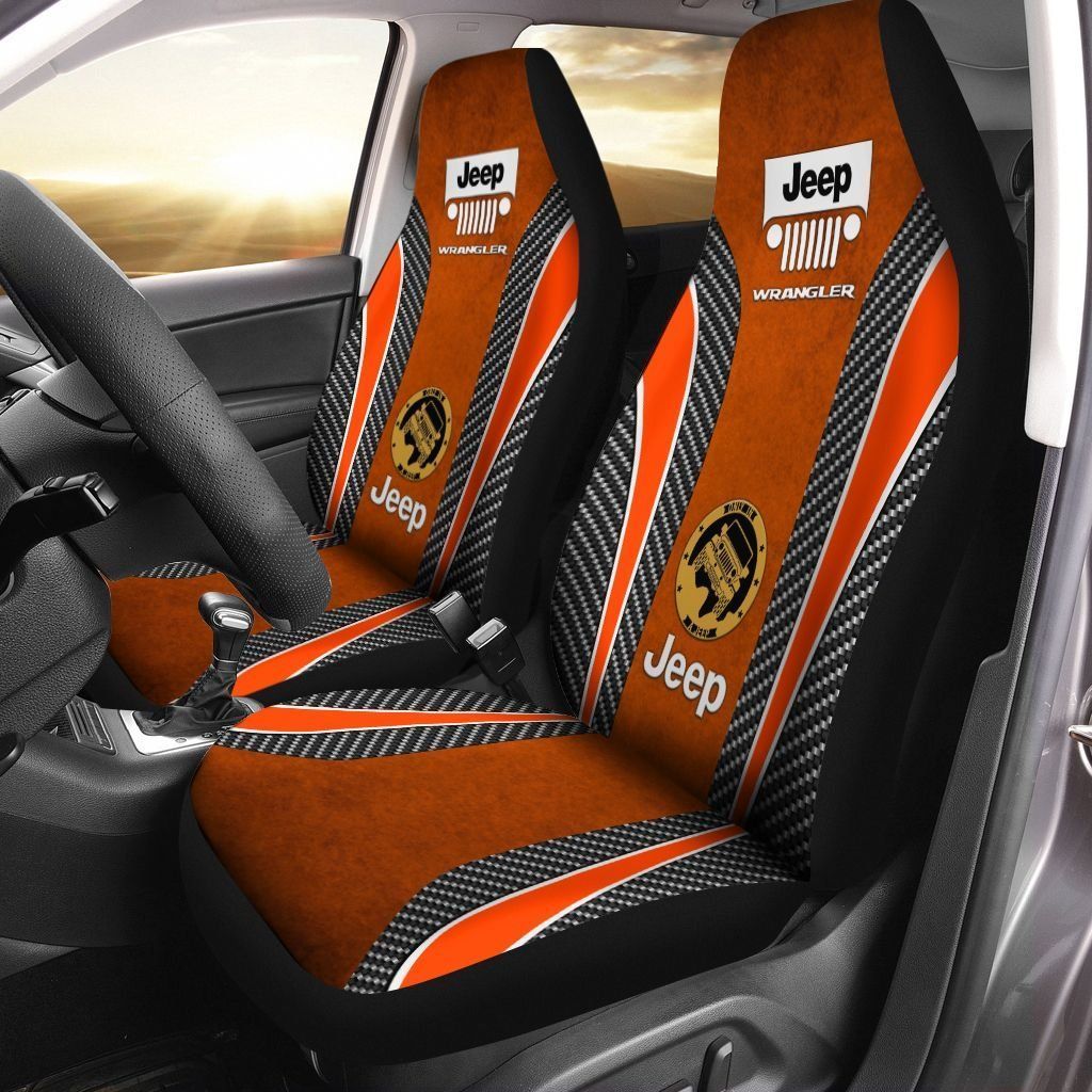 Jeep Wrangler NCT Car Seat Cover (Set of 2) Ver 1 (Orange)