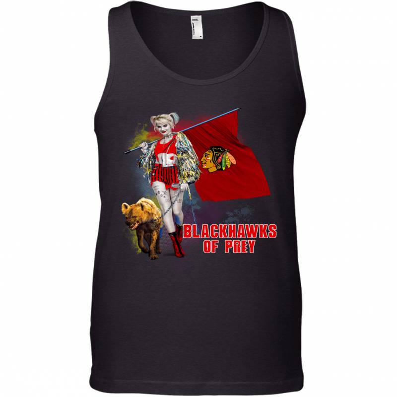 Harley Quinn flag Chicago Blackhawks Of Prey Tank Top