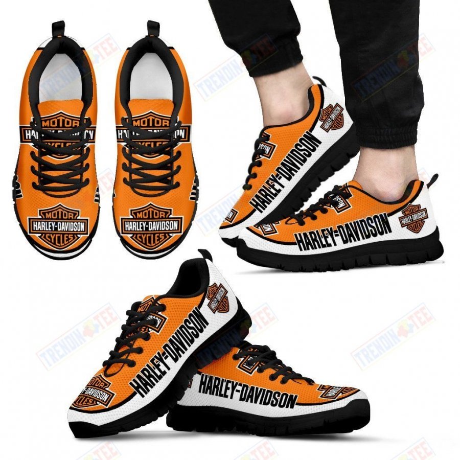 Harley Davidson Sneakers Mens Womens Motorcycle Lovers Custom Print Footwear Casual Riding Shoes TDT557