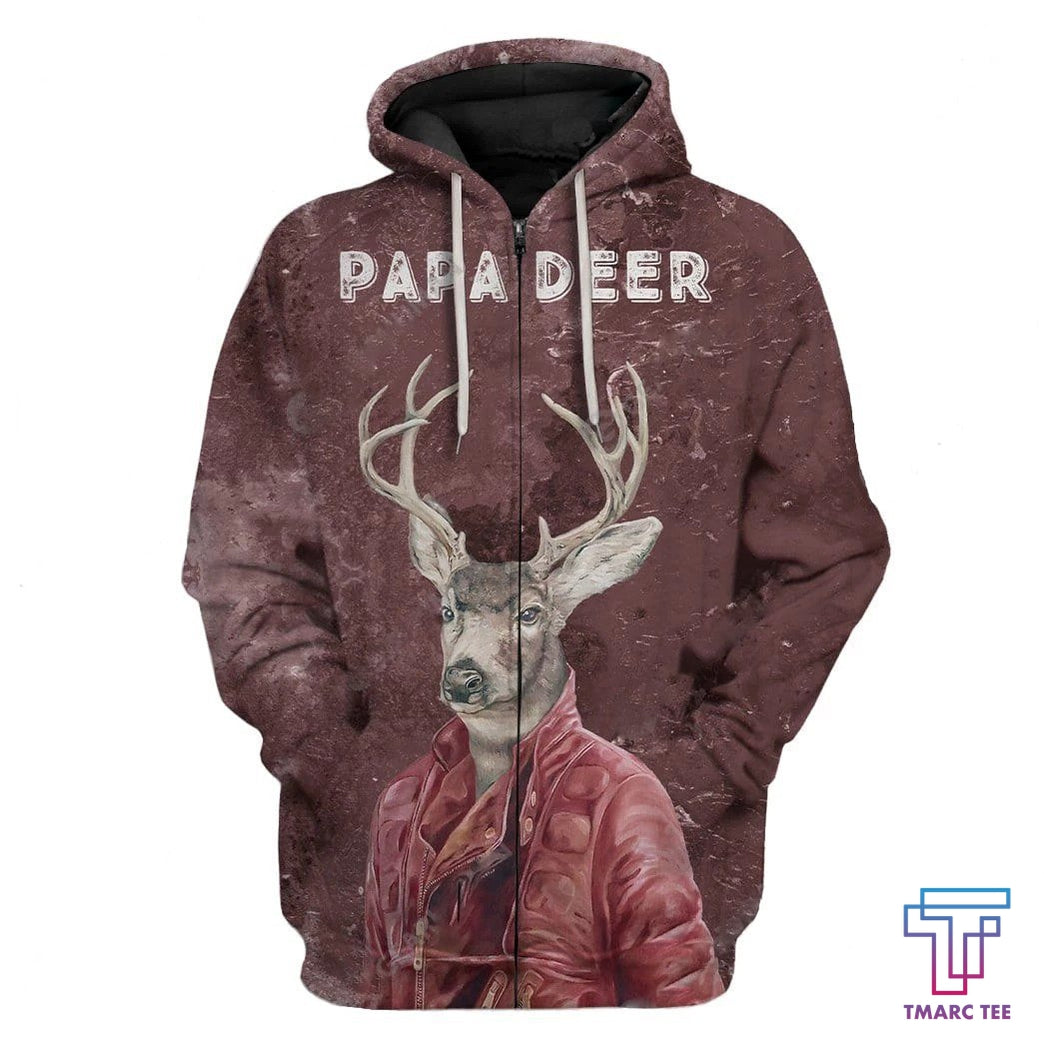 Tmarc Tee Papa Deer Red Dc Fashion Dc039