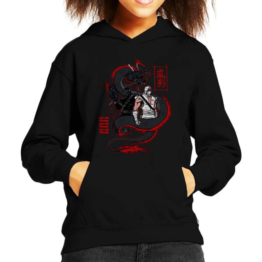 Arashikage Clan Storm Shadow Snake Eyes GI Dragon Joe Kid’s Hooded Sweatshirt