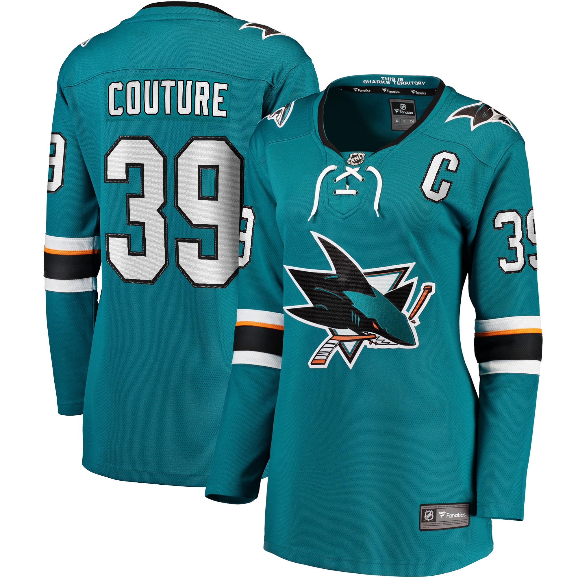 Women's San Jose Sharks Logan Couture Teal Home Breakaway Player Jersey 2