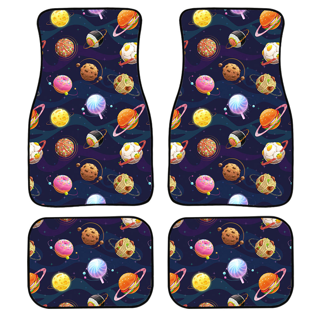 Food Planets Pattern Print Front And Back Car Floor Mats, Front Car Mat