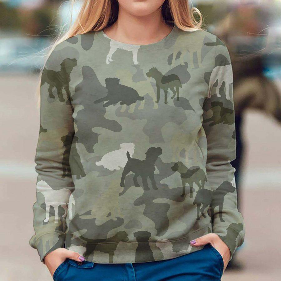 Border Terrier – Camo – Premium Dog Christmas Ugly Sweatshirt, Dog Ugly Sweater