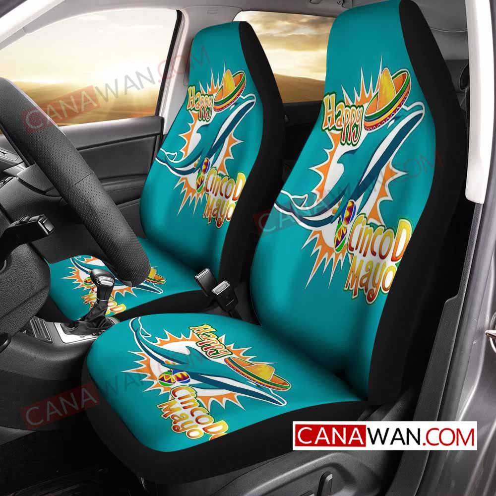 Miami Dolphins Style051 3D Customized Personalized Car Seat Cover