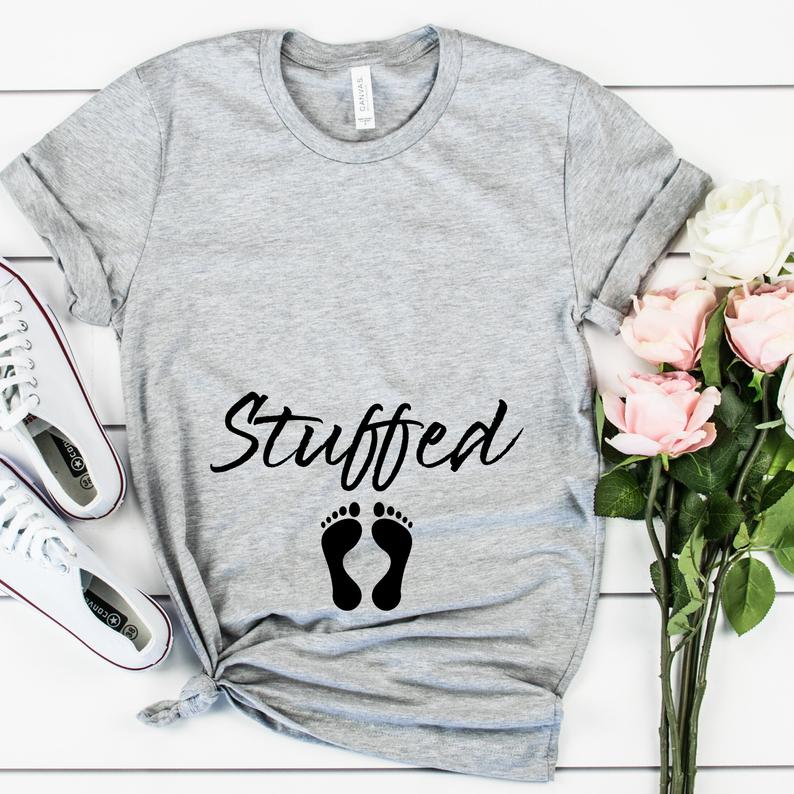 Stuffed Tummy Pregnancy Announcement Shirt