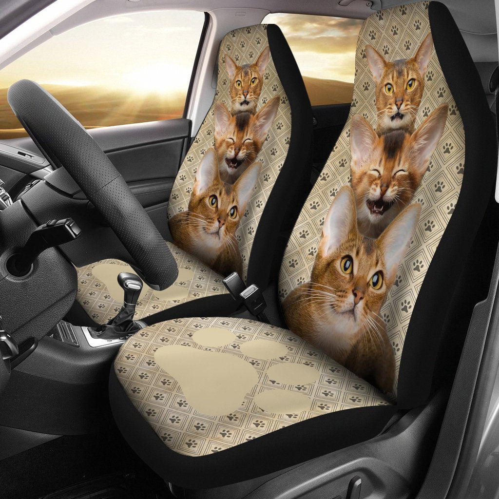 Abyssinian Cat Car Seat Covers Funny For Cat Lover