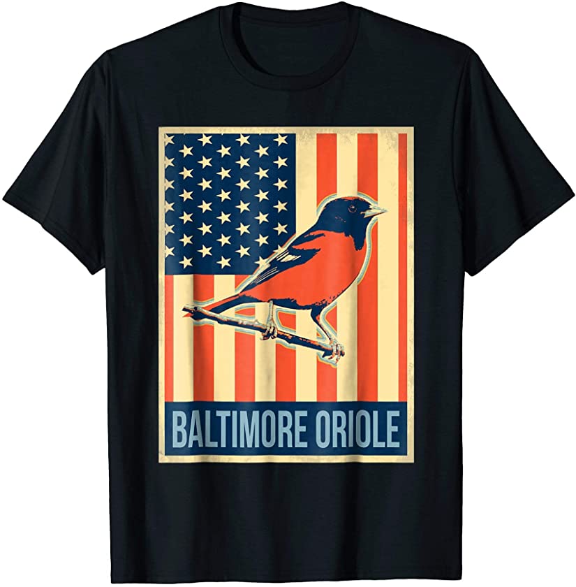 Vintage US Flag Baltimore Oriole Shirt