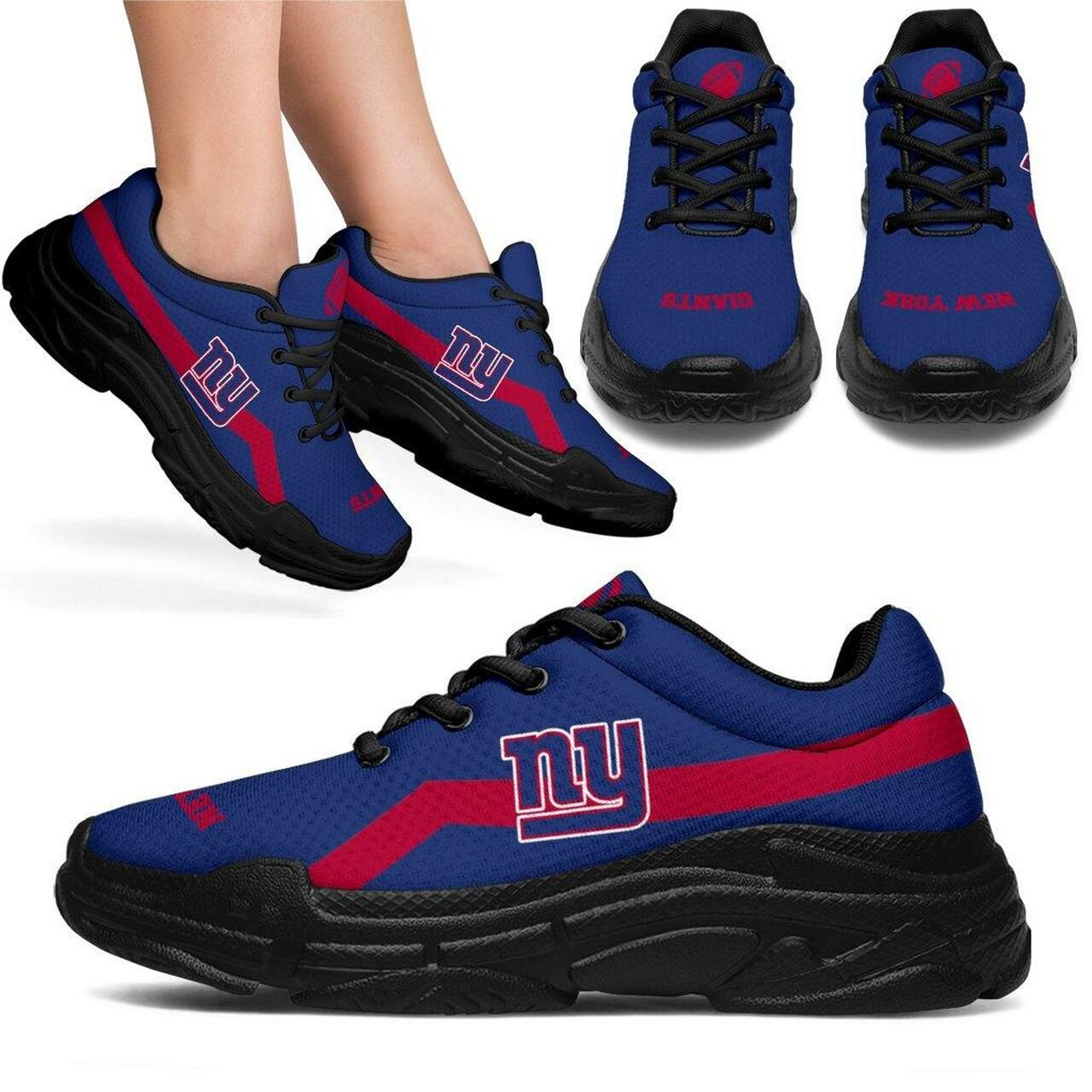 New York Giants Sneakers With Line Shoes Edition Chunky Sneaker Running Shoes For Men, Women Shoes15788