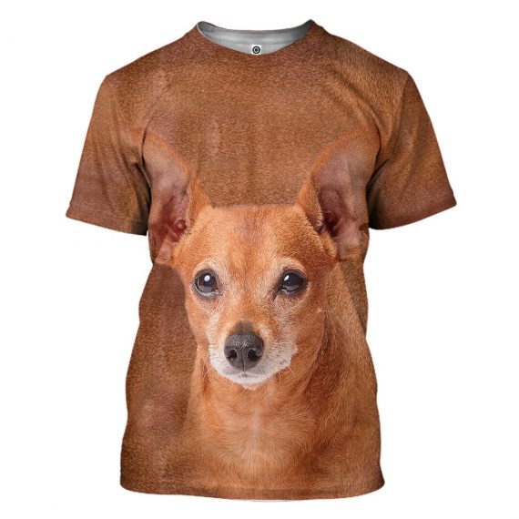 3D Miniature Pinscher Dog Front And Back All Over Print Unisex Tshirt For Dog Lovers