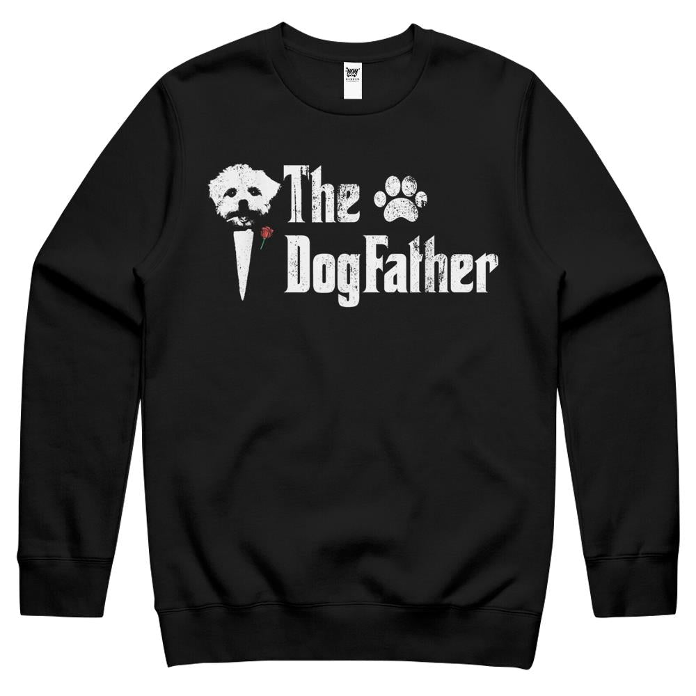 Mens The Dogfather Maltese Dog Dad Tshirt Father’S Day Gift Crewneck Sweatshirt