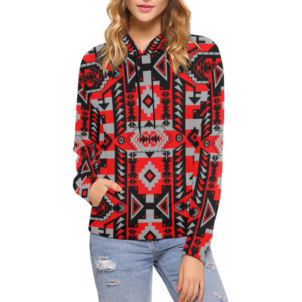 Chiefs Mountain Candy Sierra All Over Print Hoodie For Women (Usa Size)