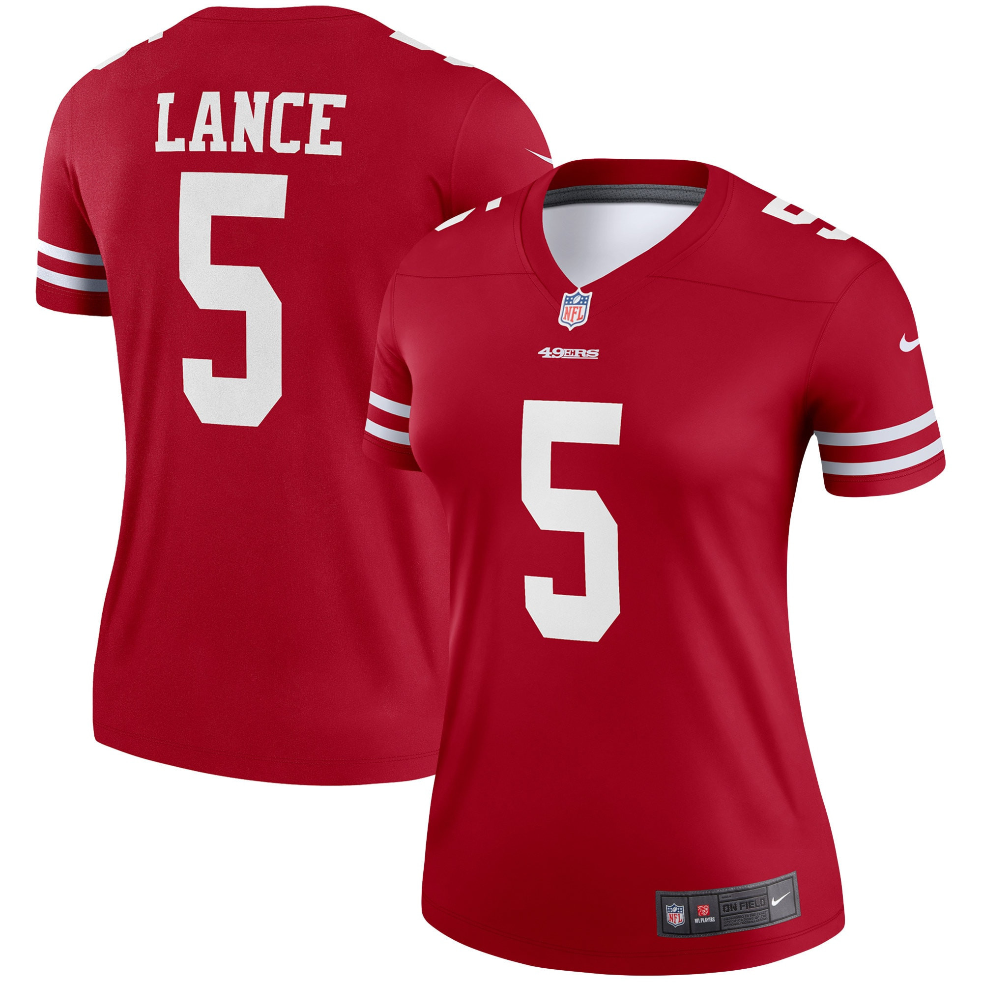 Trey Lance San Francisco 49ers Womens Legend Player Jersey – Scarlet NFL