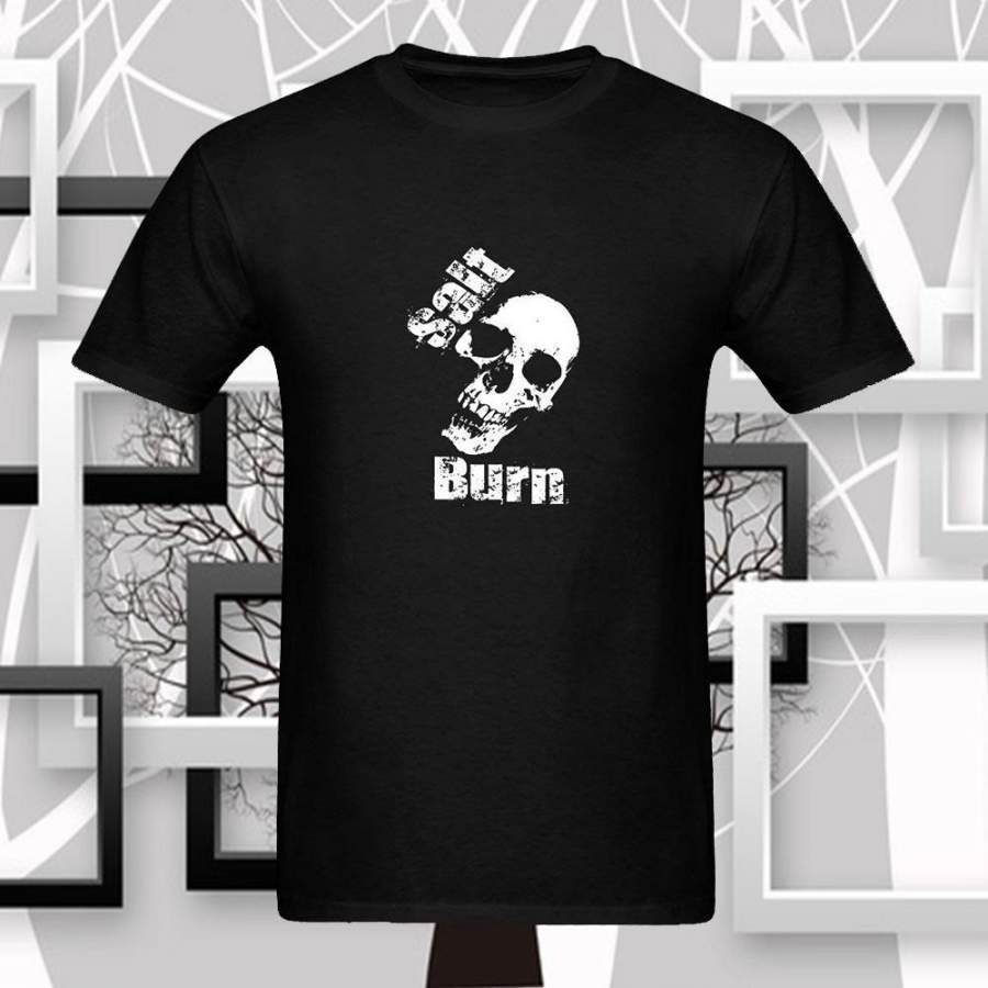 Salt N Burn Skull Mens T Shirts Cute Cotton Tees